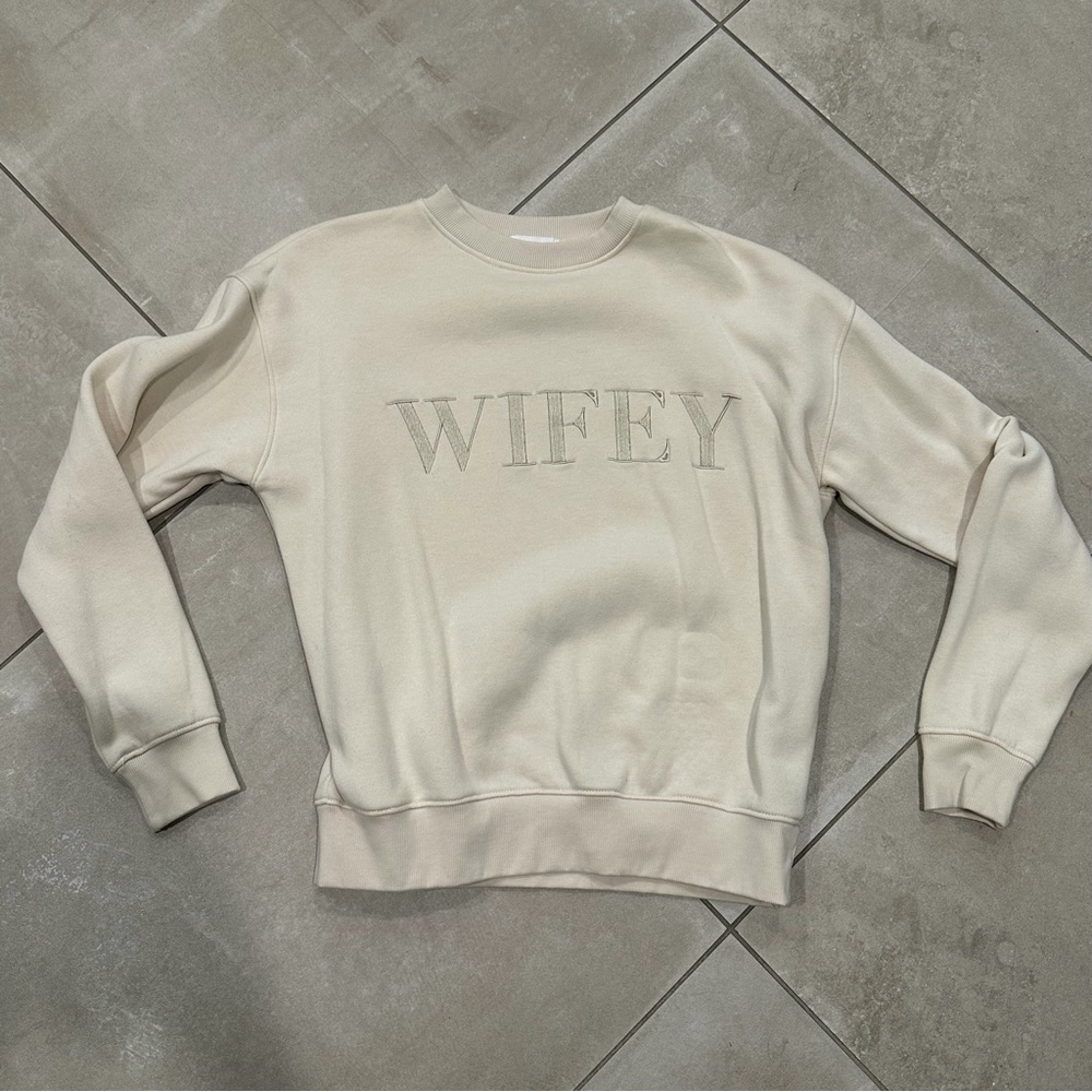 Wifey Cream Sweatshirt